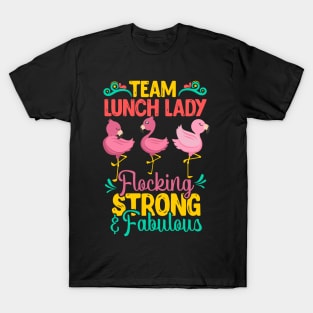 Womens Funny Lunch Lady Team design I Magical Cafeteria Flamingo T-Shirt